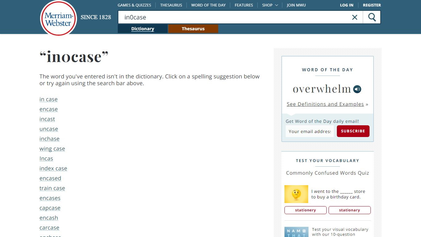 In case Definition & Meaning - Merriam-Webster